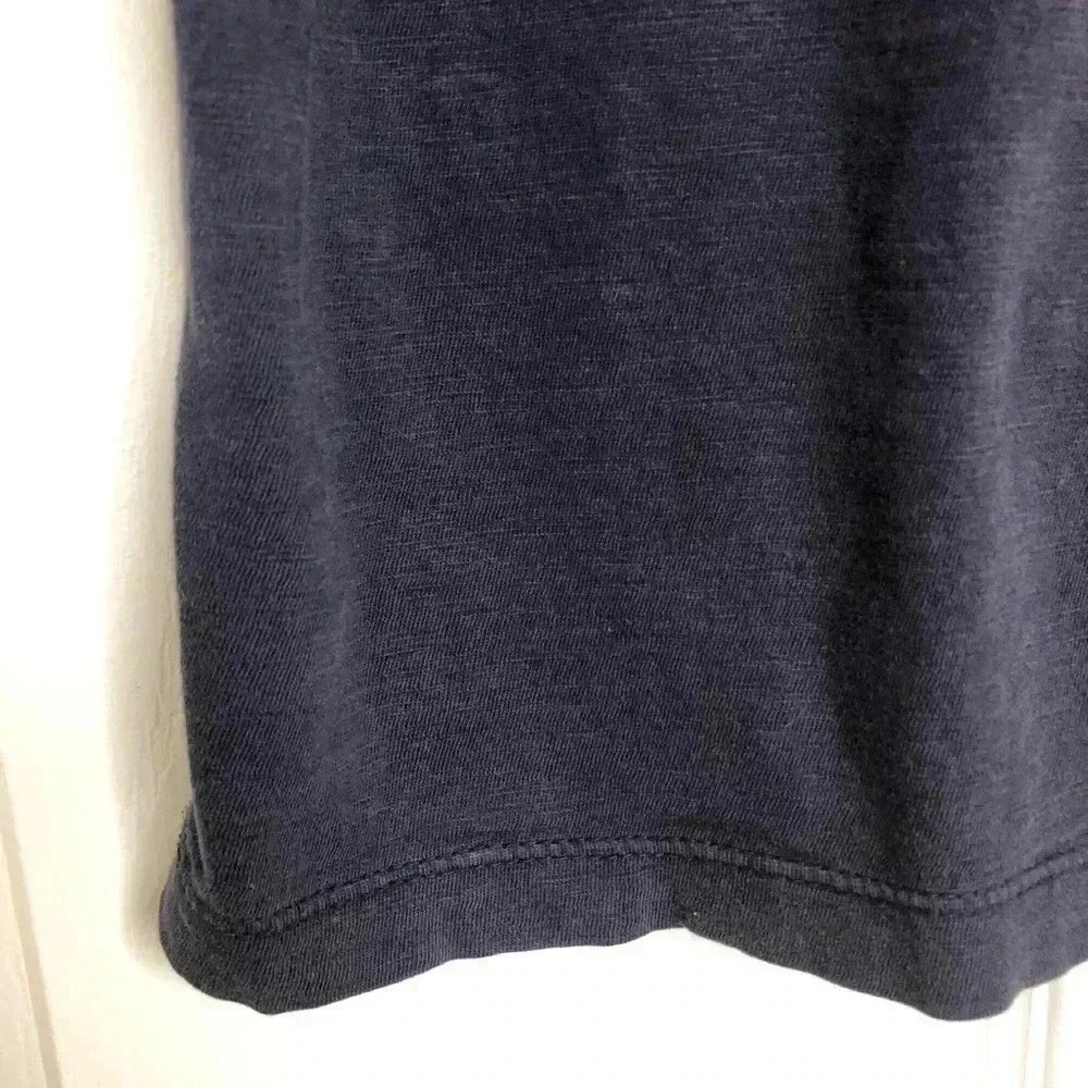 Olsen Europe  Tunic Shirt Dark Blue Rivets V-Neck Size 8 - Picture 15 of 16